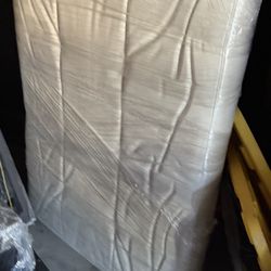 Large White Faux Leather Ottoman Coffee Table $25