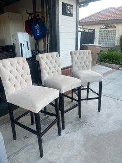 29 inches height from floor to seat 3 chairs