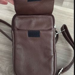 Brown Leather  CrossBody Purse  
