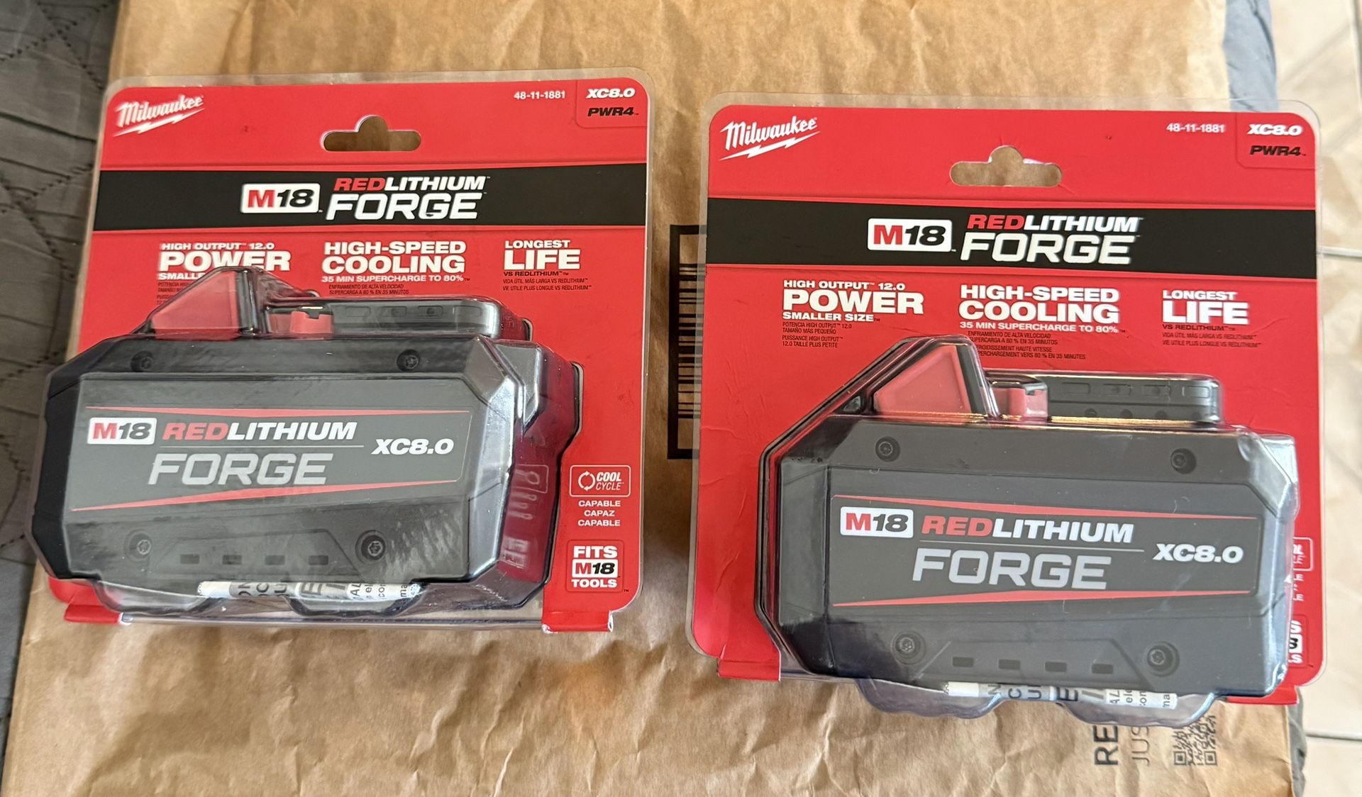 2 Baterías Milwaukee FORGE 8.0