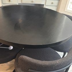 Round Black Table 