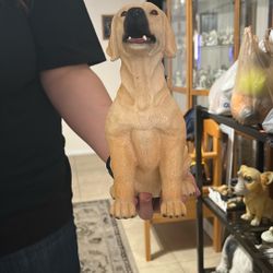 Yellow Lab Dog Statue