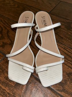 Simmi London white strappy heeled pumps