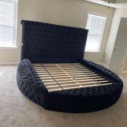 Queen/ King 👑  Black Velvet Tufted Bed With Storage ✅ Brand New☀️ Bedroom Set🤩 Color Options 💥