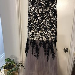 Formal Dress - Black, white, and purple