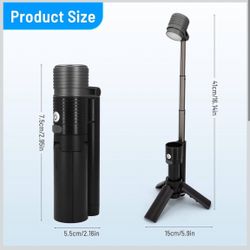 ☘️ Telescopic Camping Light, Portable Rechargeable Camping Lantern, Outdoor Adventure Emergency Flashlight, Waterproof LED Camp Lamp with Magnetic (Bl