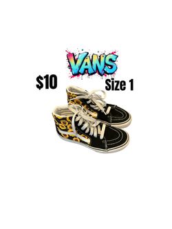Vans Sk8-Hi Sunflower High-Top Sneakers Size 1 great condition 💖💖042426 M19