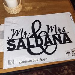 Custom Made Mr.&Mrs. Sign 