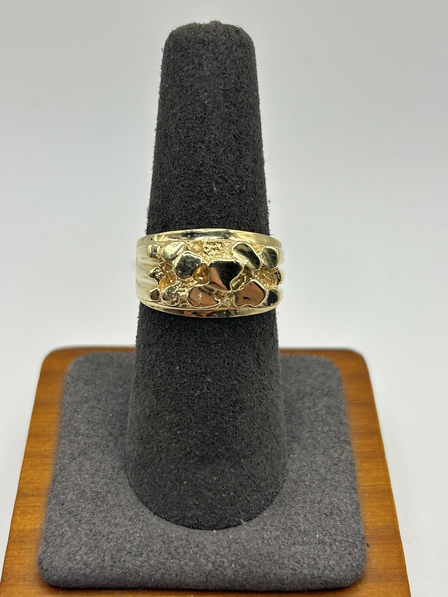 14k Yellow Gold Nugget Ring