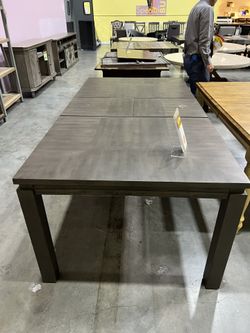 modern wood table with builtin extension.