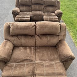 Reclining Couch And Loveseat Set 