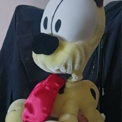 Vintage Play by Play Odie Dog Plush 12” Inch Garfield Stuffed Animal Tongue Out