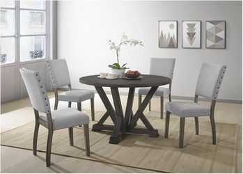 Round Dining Table Set with 4 Dining Chairs