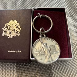 Vintage Liberty Island Key Ring