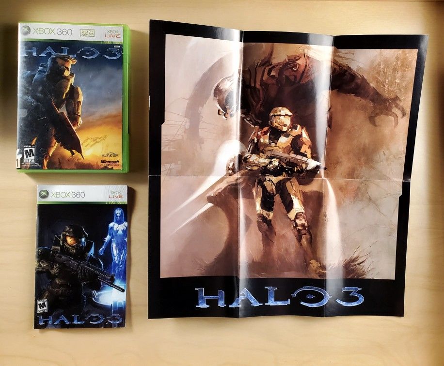 Halo 3 for Xbox 360 CIB with poster