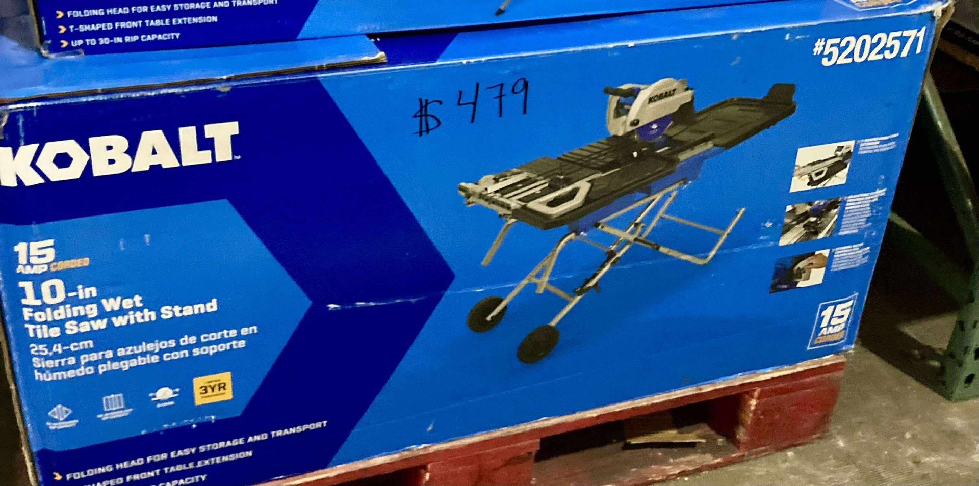 Kobalt 10in Folding Wet Tile Saw With Stand