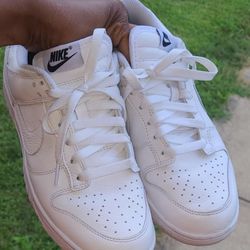 Nike dunks all white custom