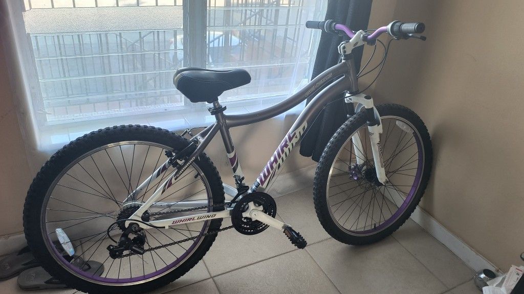 Purple women's bicycle