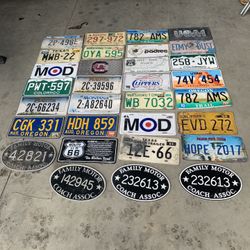 Vintage license plates $10 each 