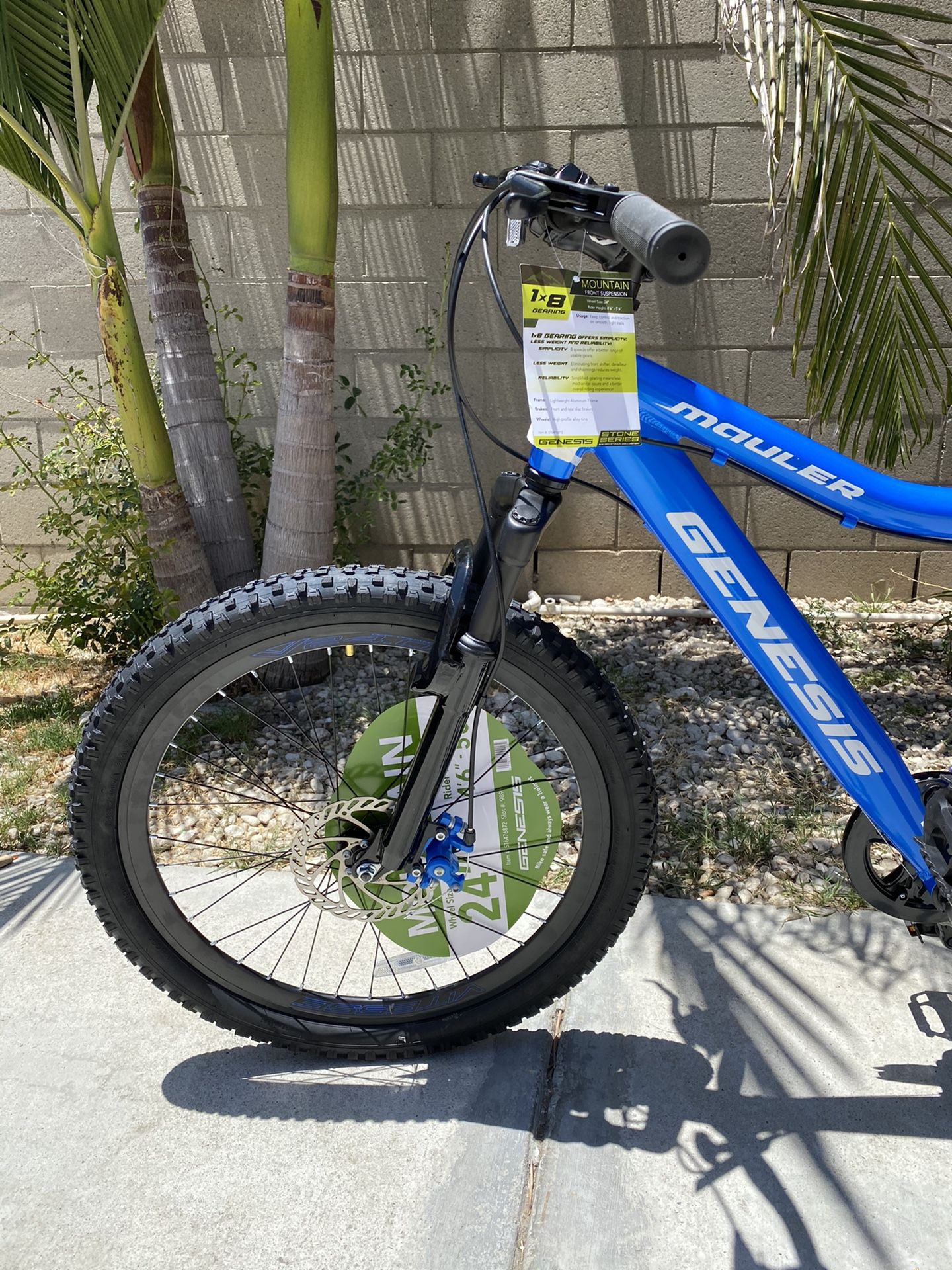 Brand new boys 24 inch Genesis mauler 1x8 speed mountain bike for Sale