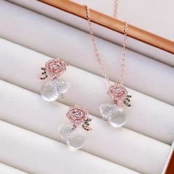 Earrings and necklace set