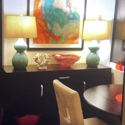 Set Of 2 Blue Table Lamps