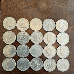 20 Fifty Cents Kenedy Collectibles Coins, 2 Bicentennials And Different Years 