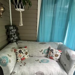 Comfy Loveseat, Durable Easy To Steam Material With Couch Cover