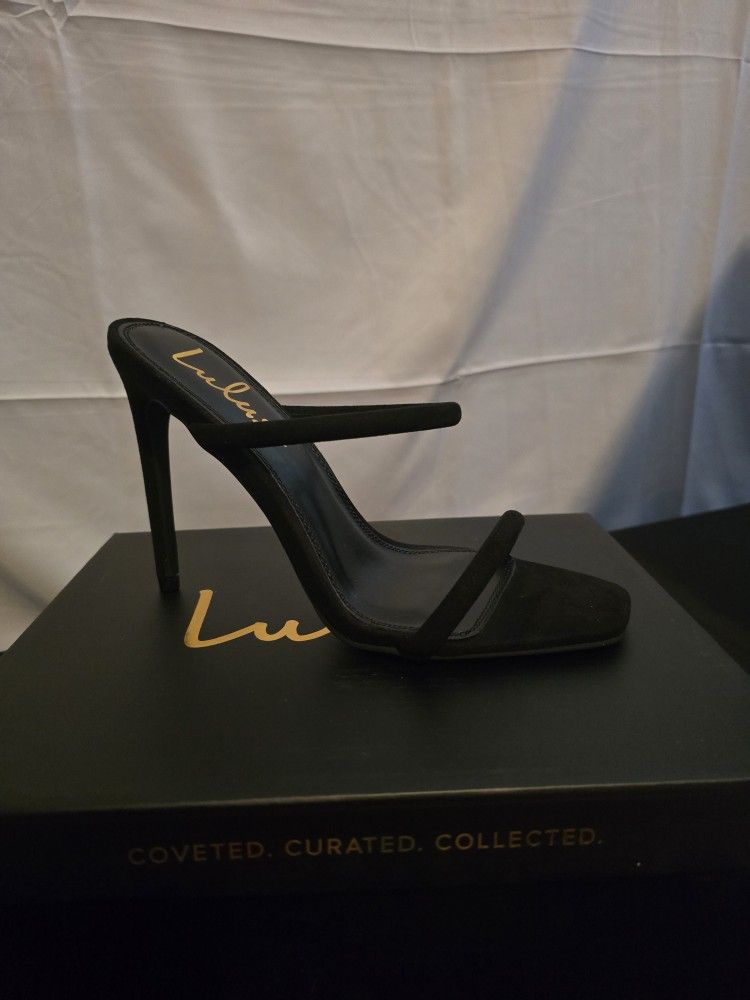 Lulus THEYAA Black Heel Sandal
