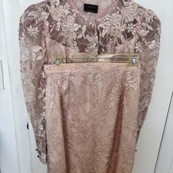 Vintage cache By Bari  Protas 2 Piece Dress Lace /embroidered 