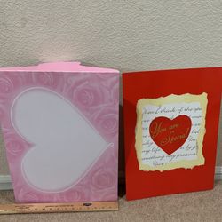 Giant Valentines Card 14”x18”with Envelopes