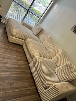 Cream sectional for sell