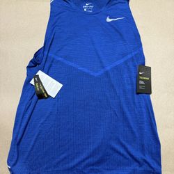 Nike DriFit Running Tank top slim fit reflective trim size Large NEW!