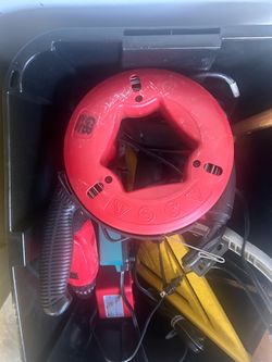 Circular saw, corded drill, fish tape, hand saws