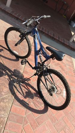 Blue mountain bike