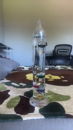 This object is a Galileo thermometer (or Galilean thermometer)