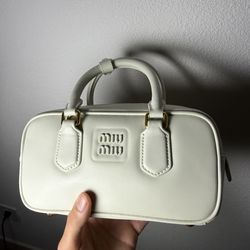 Miu Miu White Leather Mini Handbag  Authentic