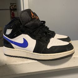 Jordan 1 Mid Black Racer Blue White (BG)