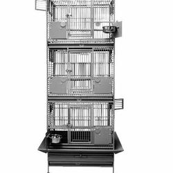 *OPEN BOX* Kings Cages SLFDD 2622 Space Saver Triple Stacked 26X22X67 SILVER