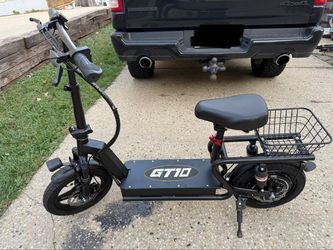 Adult electric scooter with seat