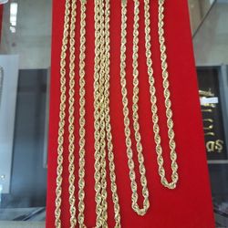 10k Gold Rope Necklaces