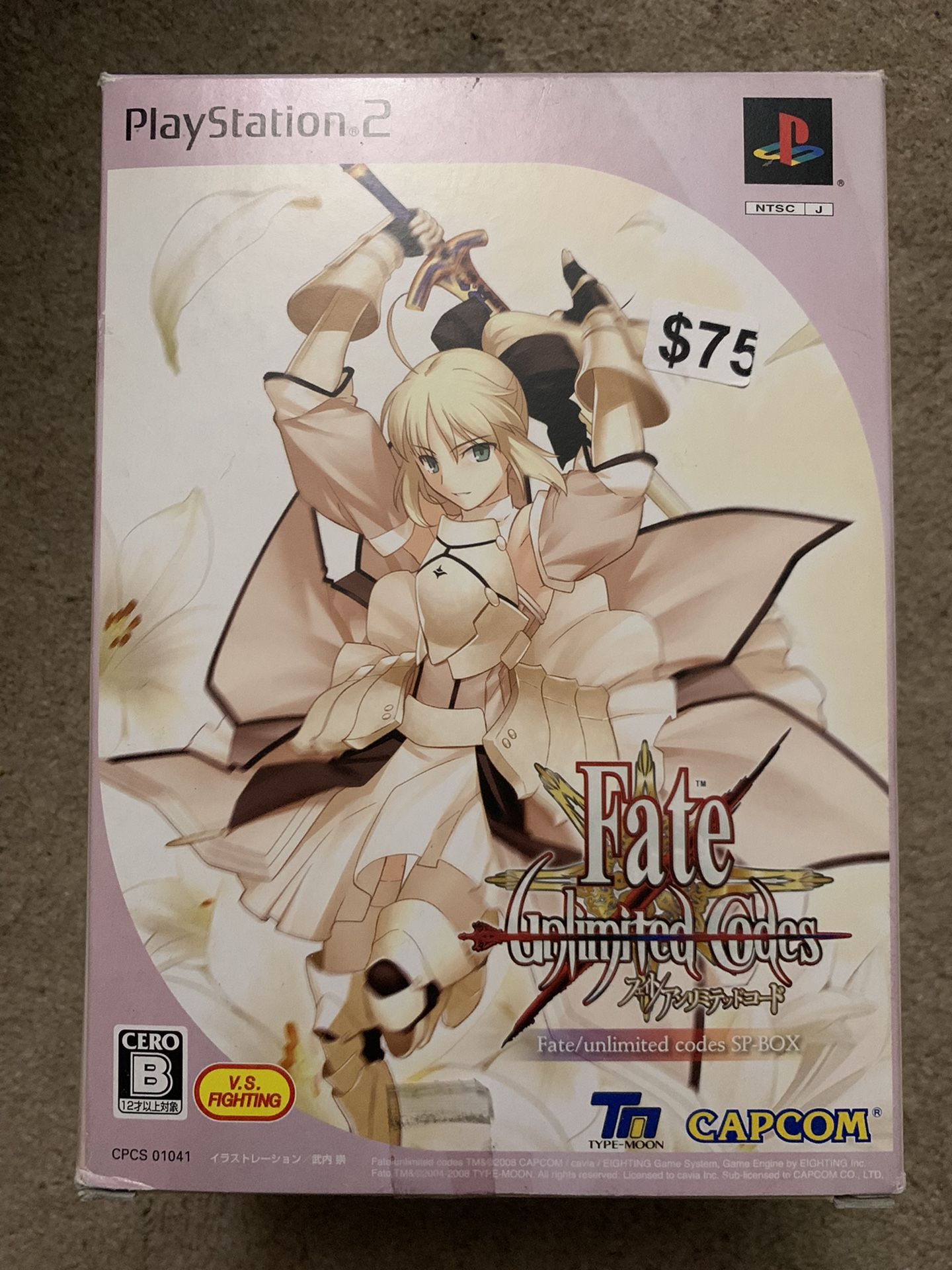 PS2 Fate Unlimited codes SP-BOX Software w/ Figure Japan import PlayStation 2 SELL OR TRADE 