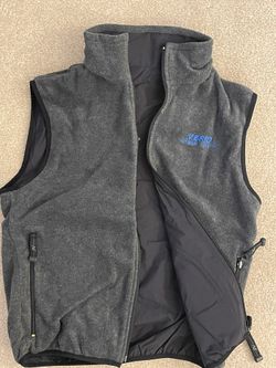 Reversible Gray Fleece / Black Nylon Vest (Men's Small / Women's Medium) - Never Worn! 