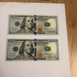 $100 Star Note - Set of 2