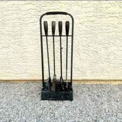 Mid Century Fireplace Tool Set