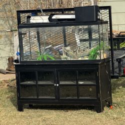 60 GaL Fish tank. W/Filtration system Decor. $300