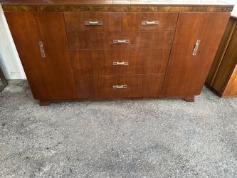 Mid-Century Modern Sideboard with Lucite Pulls