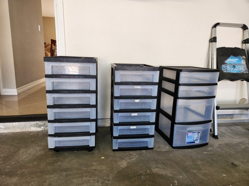 Plastic Storage Drawers / Shelf Organizers