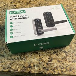 Electronic Door Lock Keyless Digital Entry Keypad Fingerprint with Handle NUTOMO