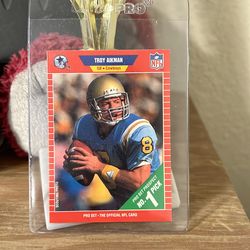 1989 pro set football Troy Aikman rookie